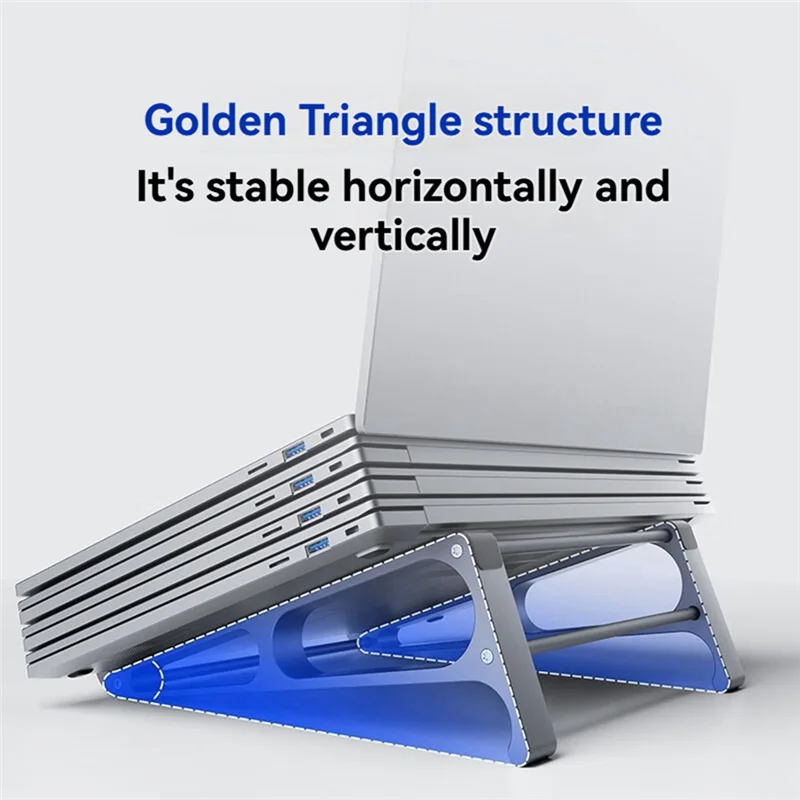 Suporte vertical para laptop destacável de alumínio 2 em 1, suporte de armazenamento para tablet, adequado para dispositivos de 10-17,4 polegadas, tamanho grande