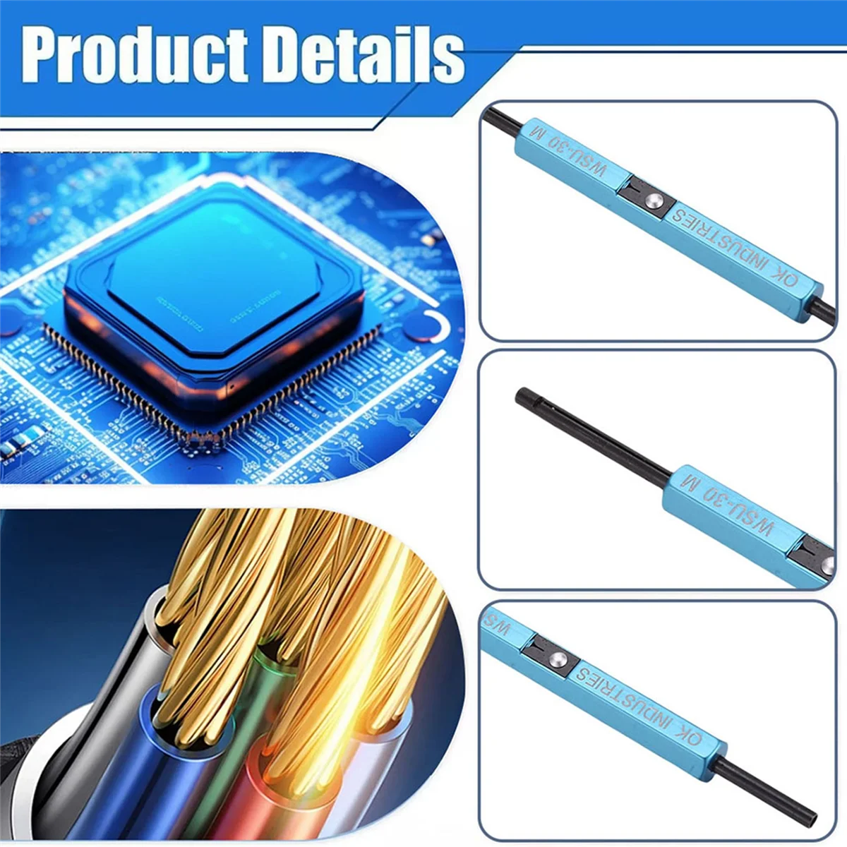 A46T New Durable Wire Wrap Hand Tools Wsu-30M Wire Wrap Strip Unwrap Tool For Awg 30 Cable Prototyping Wrapping