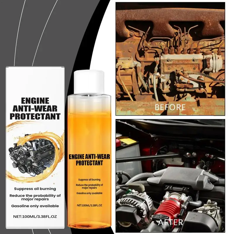 Engine Anti-Wear Protector 100ml Anti-Friction Agent Highly Effective Noise Reduction Suppressor Oil Burning Additive For Wear