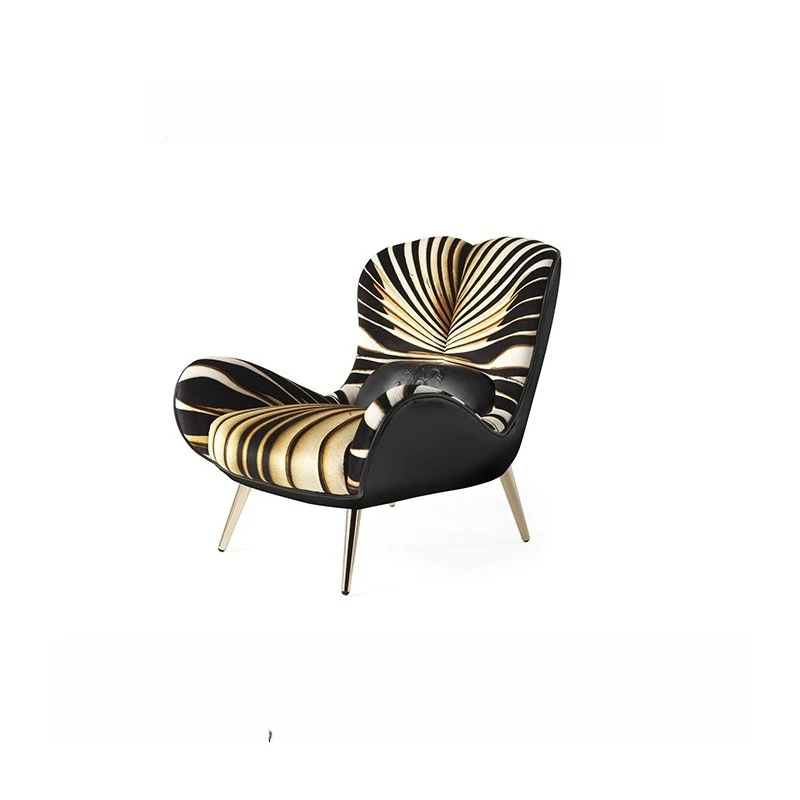 

Italian luxury Internet celebrity single, new tiger pattern leisure chair, sofa chair robertocavalli arm