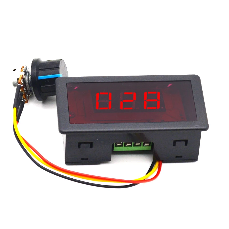 DC Governor Digital Display 12V24V Reducer Motor High Power Speed Regulating Switch PWM Poleless Speed Regulating Control Board