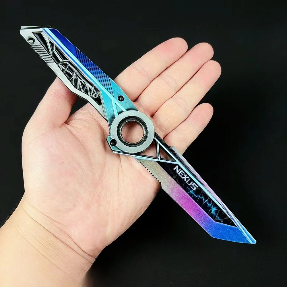 22cm Delta Force S11 Knife Skin Mold Reorientation All-metal Ornament Rotatable Knife Outdoor Toy Sword Gifts Collections