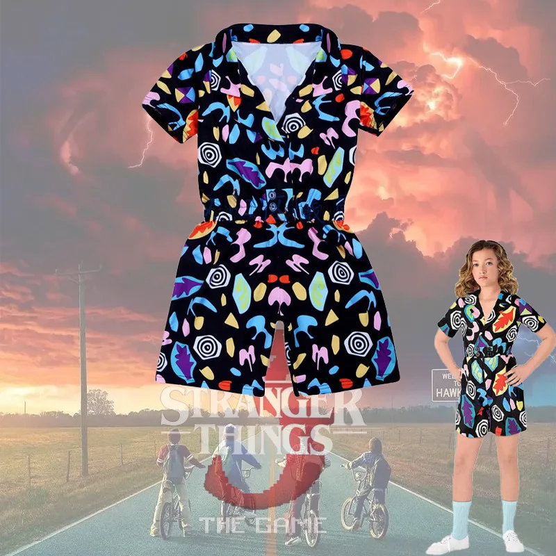 

Eleven Cosplay Costume 11 TV Matter Thin Halloween Party 80s Retro Clothing Eleven 11 Cos Outfits Strangestory Adult Kids Girls