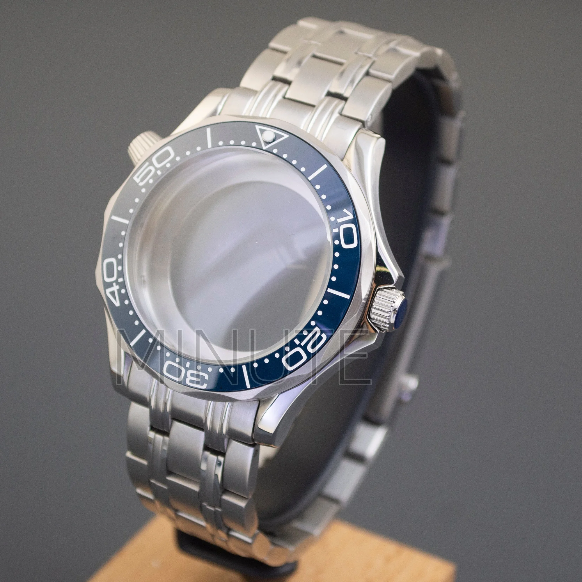 

NH35 Watch Case Band for Seamaster 300 Stainless Steel Watch Strap 41mm Men Case fit NH35/36 Movement Men Watch Case Bracelet