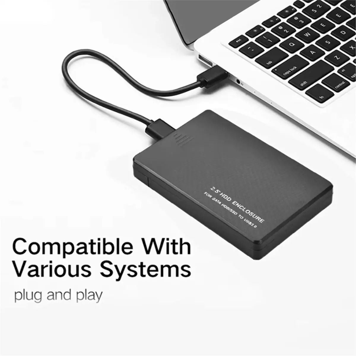 HDD Case 2.5 SATA to USB3.1 Type C Enclosure External Hard Drive Case for 2.5