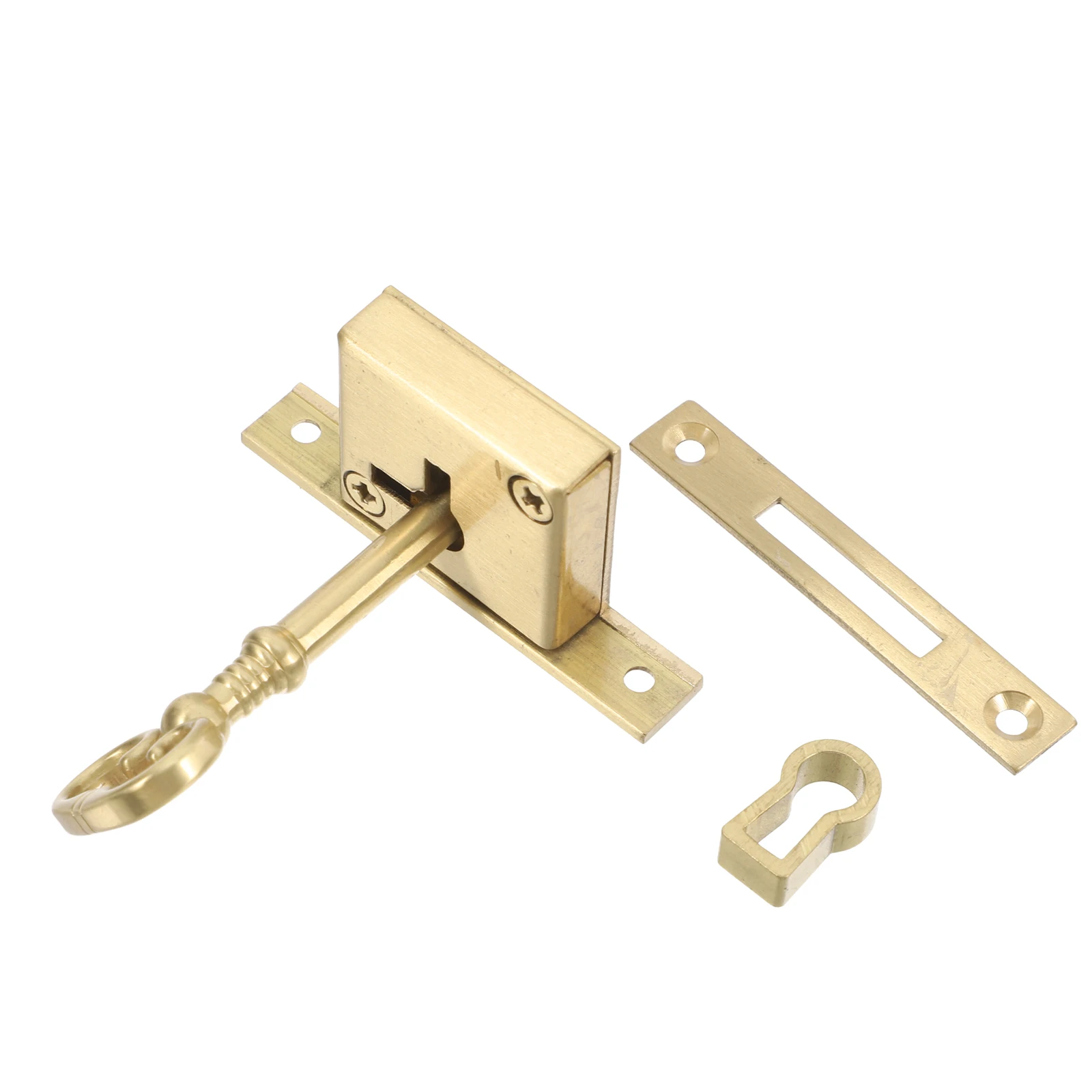 

Cabinet Door Lock Dresser Desk Drawer Decked Locks Cupboard Latch Brass Closet with Keys