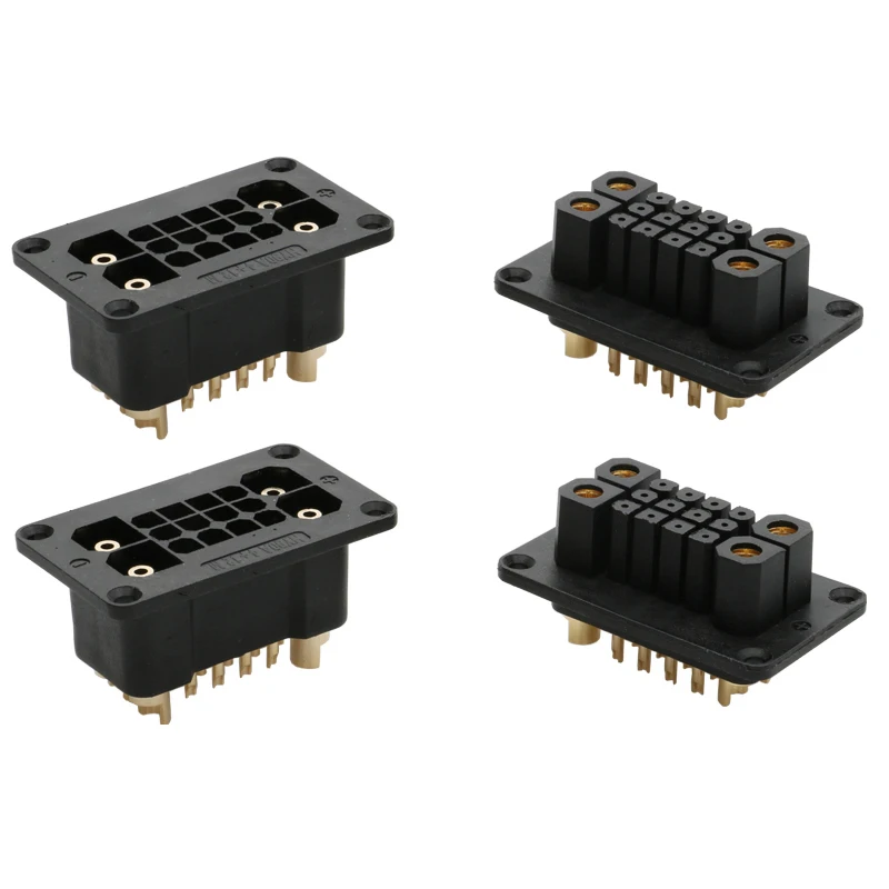 2Pairs 90A High Current Connector 4+12 Controller Plug Gold-plated Copper for RC Model Airplane Battery/Socket Power Connect