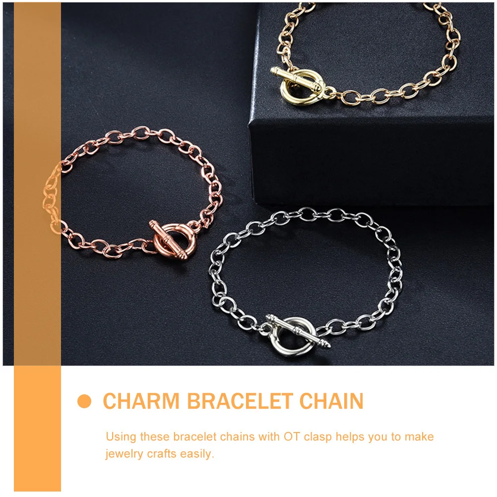 

20Pcs Bracelet Chains Alloy Durable Link Chains Perfect for Charm Bracelets DIY Jewelry Crafts Accessories