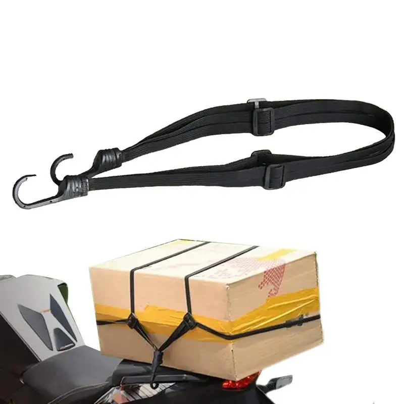 60/90cm Motorcycle Luggage Strap Moto Helmet Gears Fixed Elastic Buckle Rope High-Strength Retractable Protective