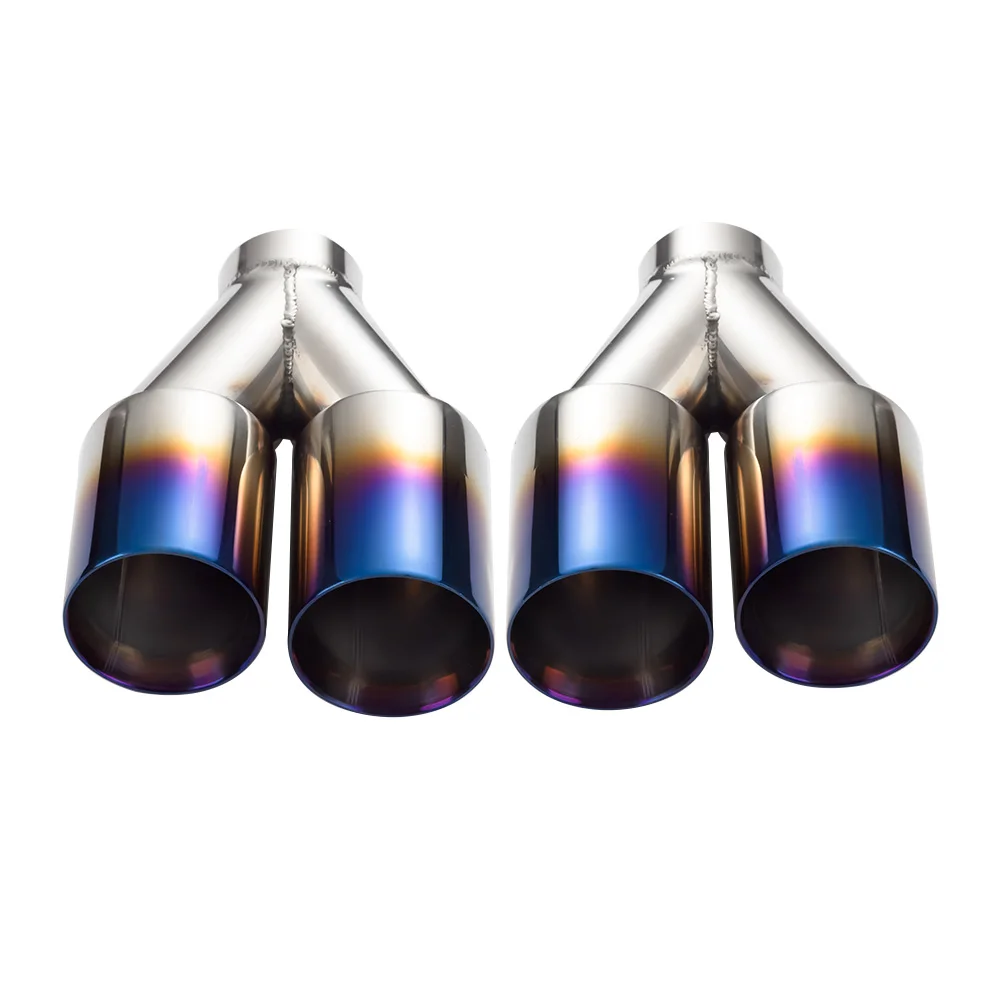 

Stainless Car Exhaust Pipe 51mm 60mm inlet muffler tip End straight cut outlet 3 inch