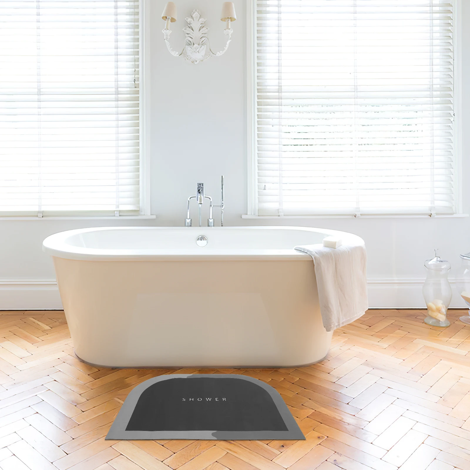 

Water Absorption Floor Mat Super Absorbent Quick Dry Non-Slip Bathroom Rug Simple Design For Home Kitchen Toilet Swimming