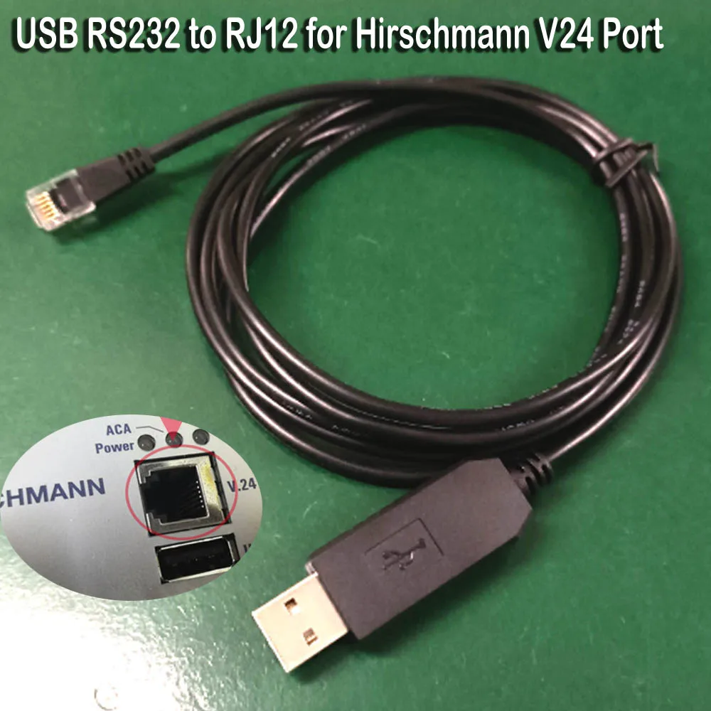 RJ12 Serial Cable for Hirschmann RS30 Mach102 V24 Interface Cable for Power MICE System Parameter Setting Program Console CBL