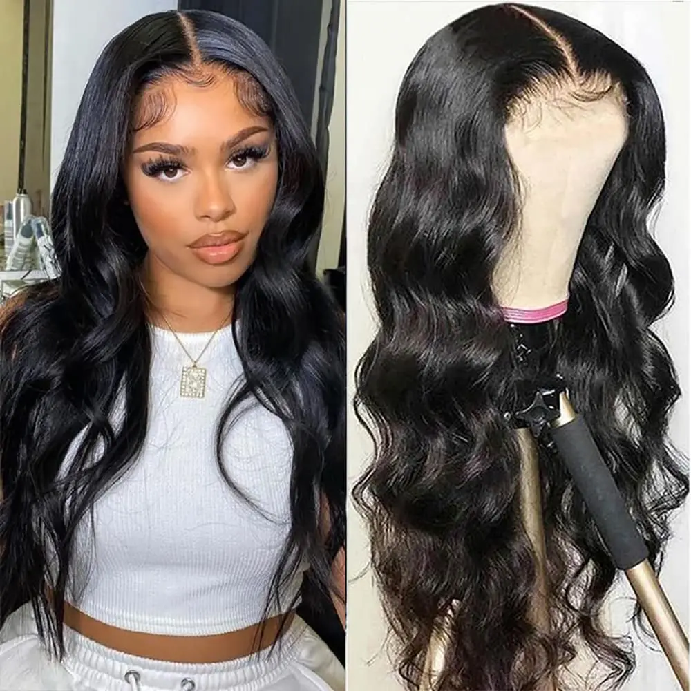 Body Wave Lace Front Wigs Human Hair 13x4 Transparent Lace Frontal Human Hair Wig Pre Plucked Glueless Wigs Human Hair for Women