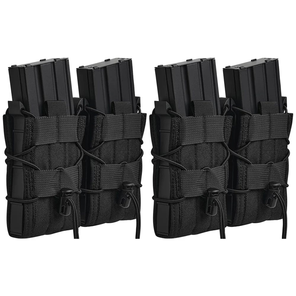 

Double Tactical Rifle Mag Pouch Holster MOLLE Carrier for AR M4 M14 M16 AK - MOLLE Magazine Holder