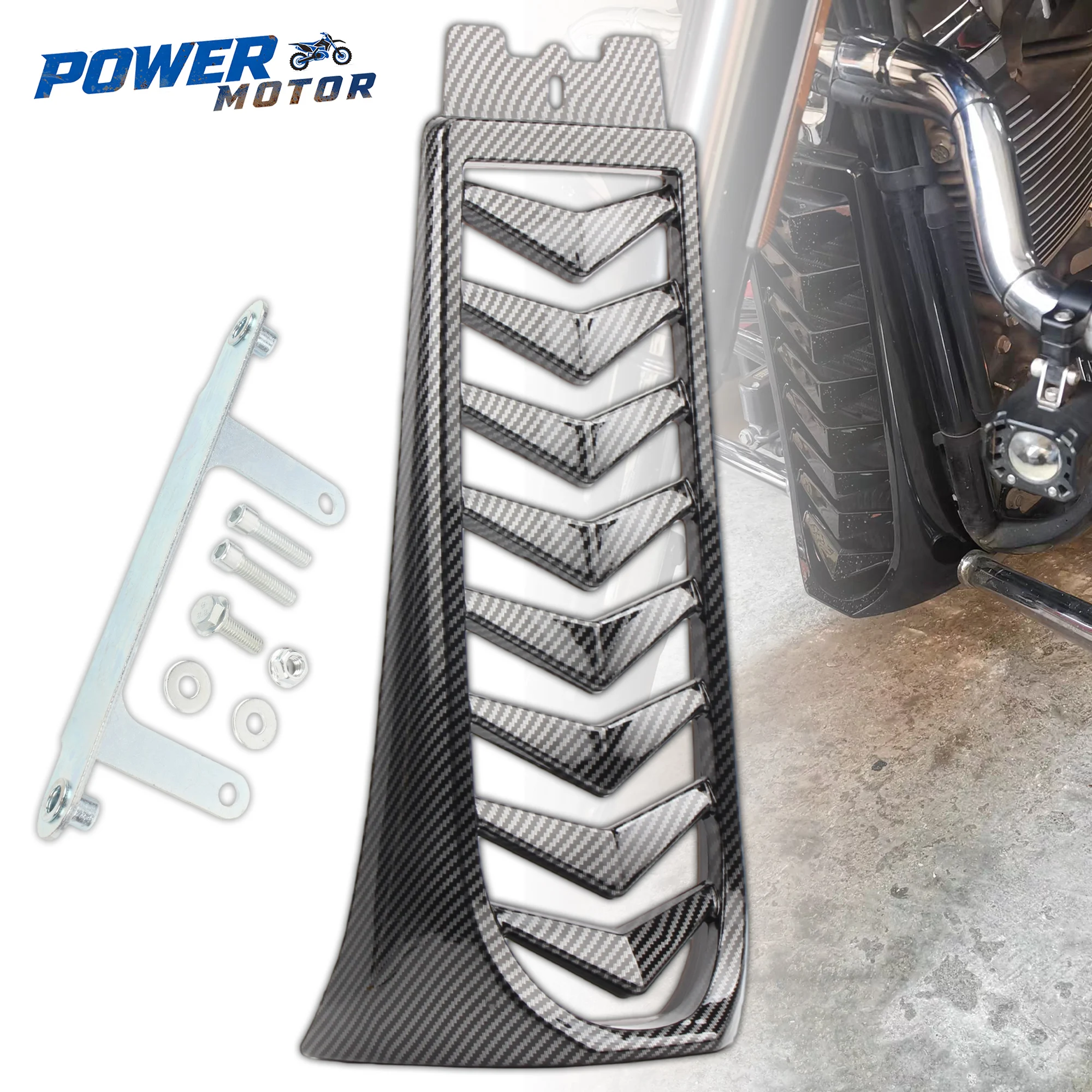 

Motocross Front Lower Radiator Cover Chin Fairing Spoiler For Harley Softail Street Bob Breakout 2018-2022 Moto Parts Enduro