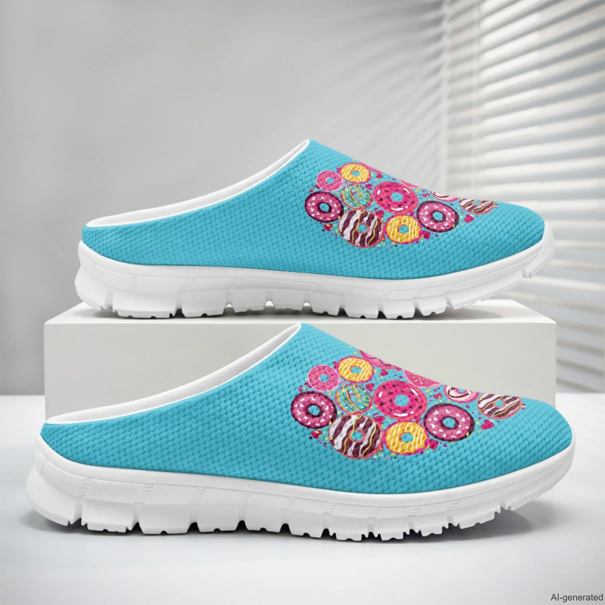 XIXIRIMIDO Women's Slippers Nurse Shoes Women's Sandals Donut Pattern Sapatos Femininos Elegante Man Shoes Chinelo 35-48