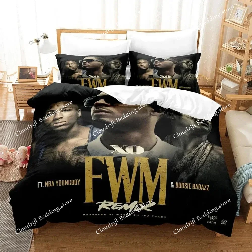 

Rap YoungBoy Never Broke Again Bedding Set Single Twin Full Queen King Size Aldult Duvet Cover Sets for Boys Bedroom 3D Print