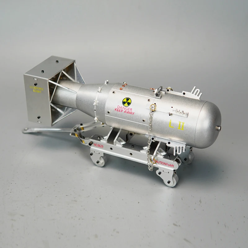 Little boy atomic  model, chubby nuclear metal alloy assembly machinery