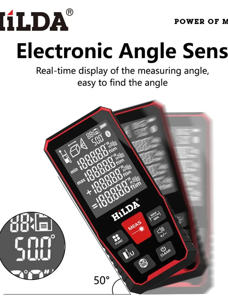 Distância Laser 50M/100M/120M Rangefinder Profesional Medidor Laser Range Finder Régua Ferramenta de