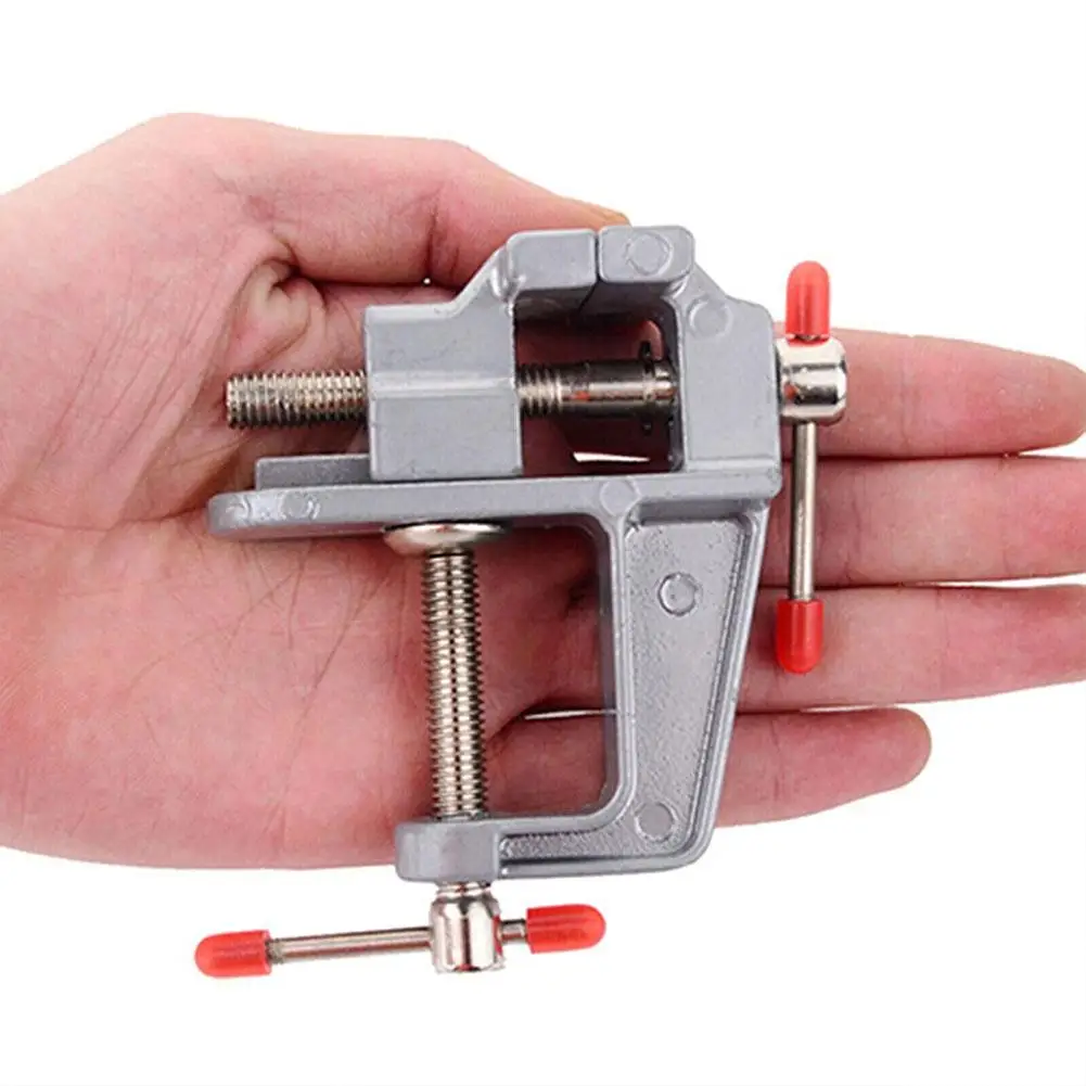 Mini Bench Vise Table Clamp Screw DIY Craft Mold Fixed Repair Tool Plier Jewelry Make Electronics Small Hobby Workbench Portable