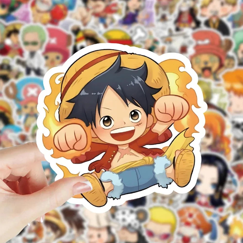 10/30/50pcs Classic Anime ONE PIECE Stickers Q Version Luffy Zoro Waterproof Decals Phone Case Laptop Suitcase Sticker Kid Toy