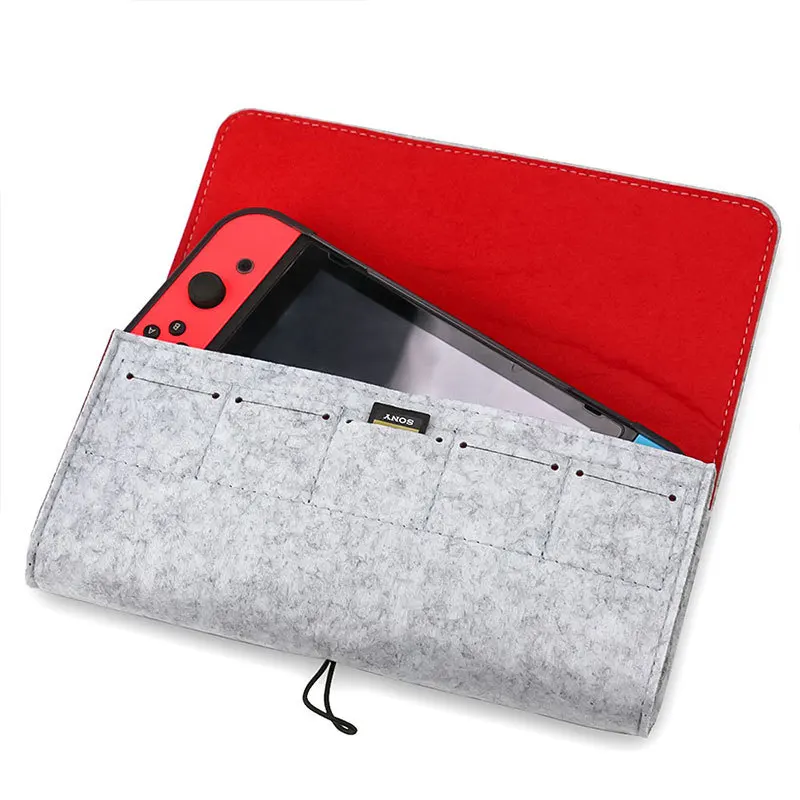 Estuche portátil ultradelgado, bolsa de transporte de fieltro para Nintendo Switch, bolsa de almacenamiento protectora profesional para NS Switch