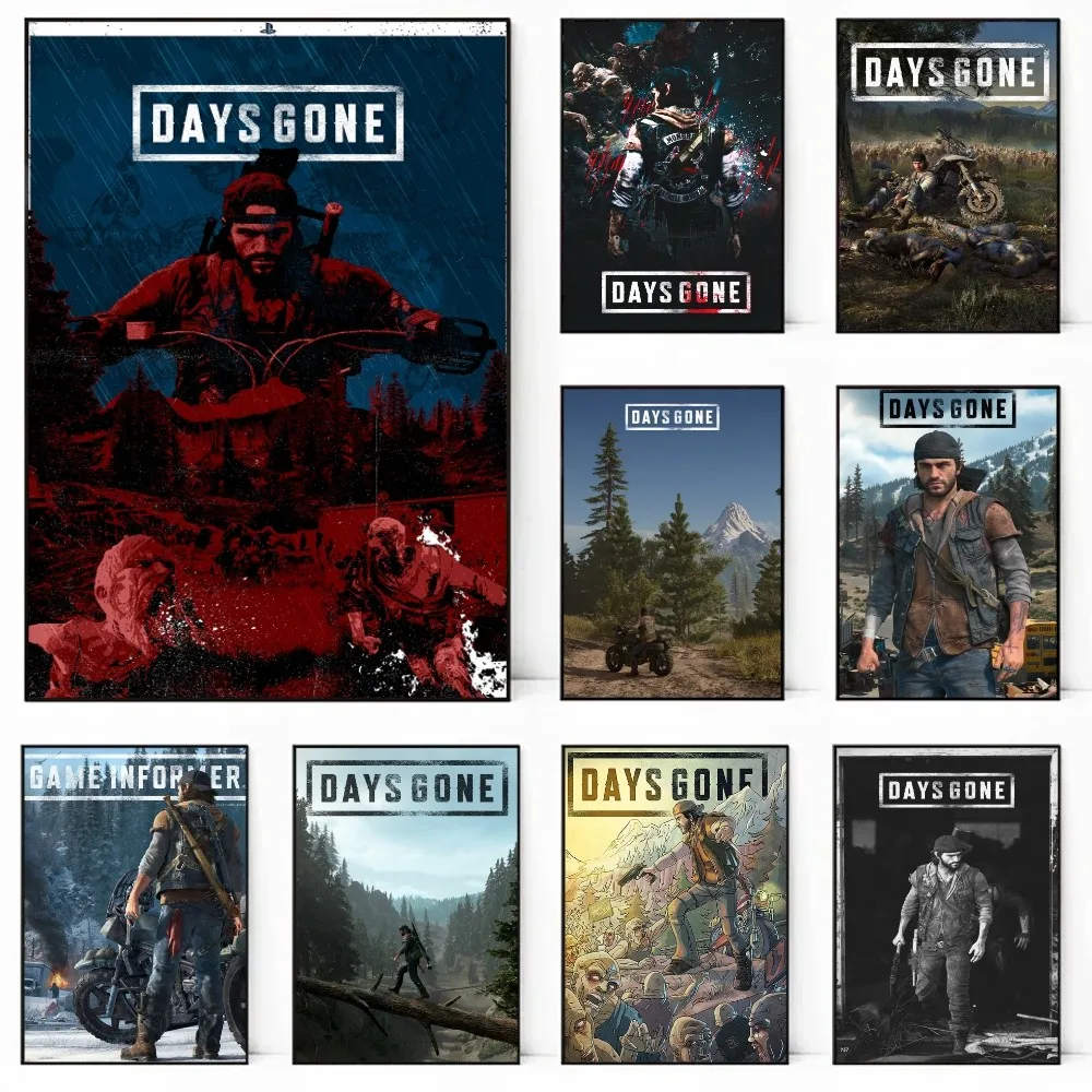 Days Gone Game Poster Anime Poster Canvas Sticker Bedroom Study Entertainment Area Wall Hanging Painting Art Decoration