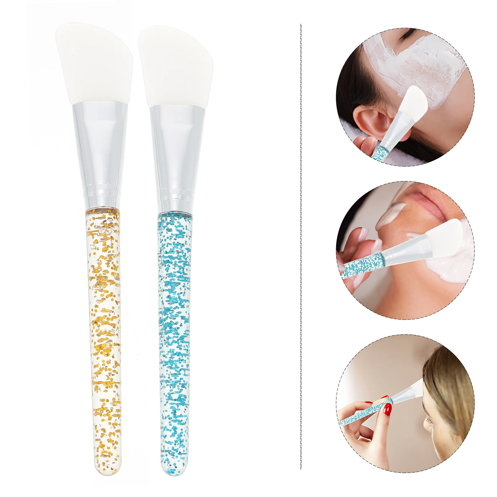 

6pcs Silicone Facial Applicator Mask Tool Face Mask Brush Skincare Beauty Tools Makeup Applicator Lightweight Portable