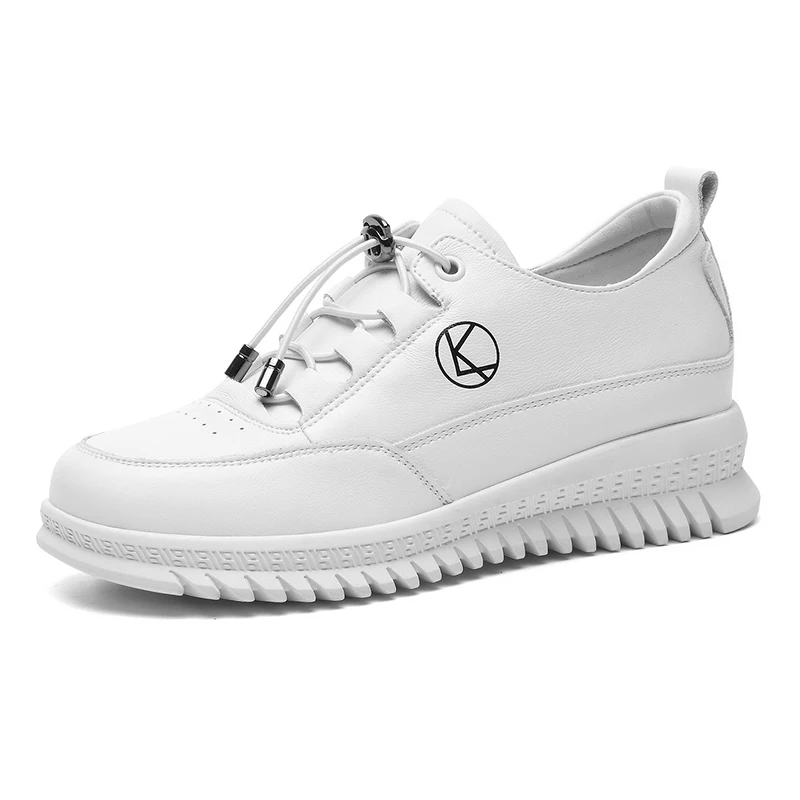 

Designer White Platform Sneakers Women Girls Sports Shoes 2023 Genuine Leather Casual Loafers Vulcanize Shoes Chunky Sneakers