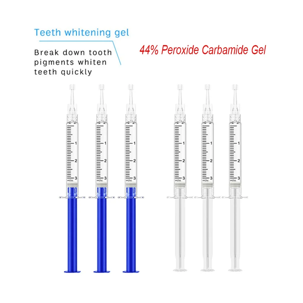 3ml Pro Teeth Whitening Gels Dental Tooth Bleaching 44% Peroxide Carbamide Gel Syringe With Boutique Gift Box Oral Care Cleaner