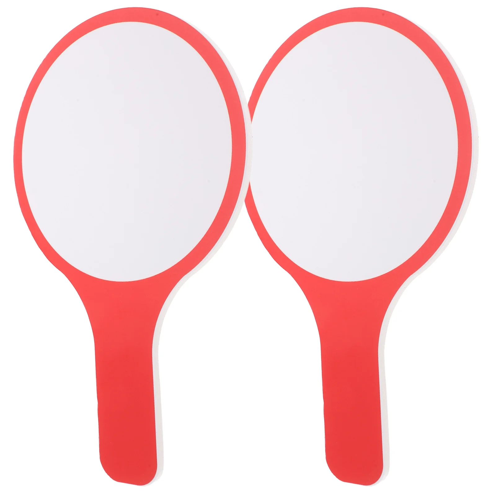 2Pcs Blank Dry Erase Paddle Handheld White Boards Mini Single Sided Score Voting Classroom Reusable Small Whiteboards