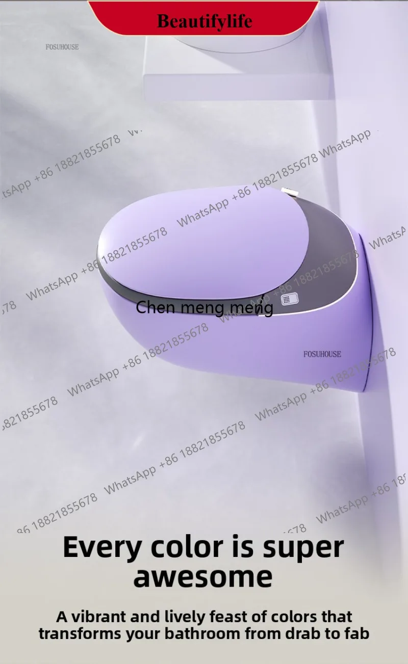 

F185 Automatic Color and Black Smart Toilet for Bathroom Fixture Home Wall-mounted Wc Toilets with Tank Automatic Flip