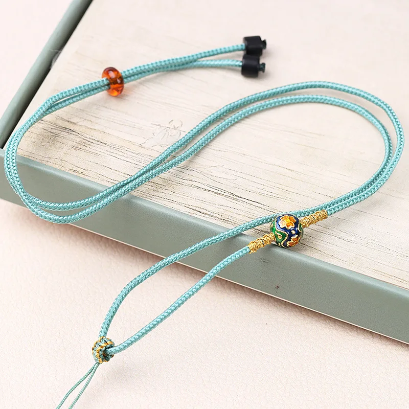 Jingtai Bead Necklace Handwoven Rope 2cm Width 66cm Girth Adjustable Chain Cord Diy Pendant Jewelry Making Accessories