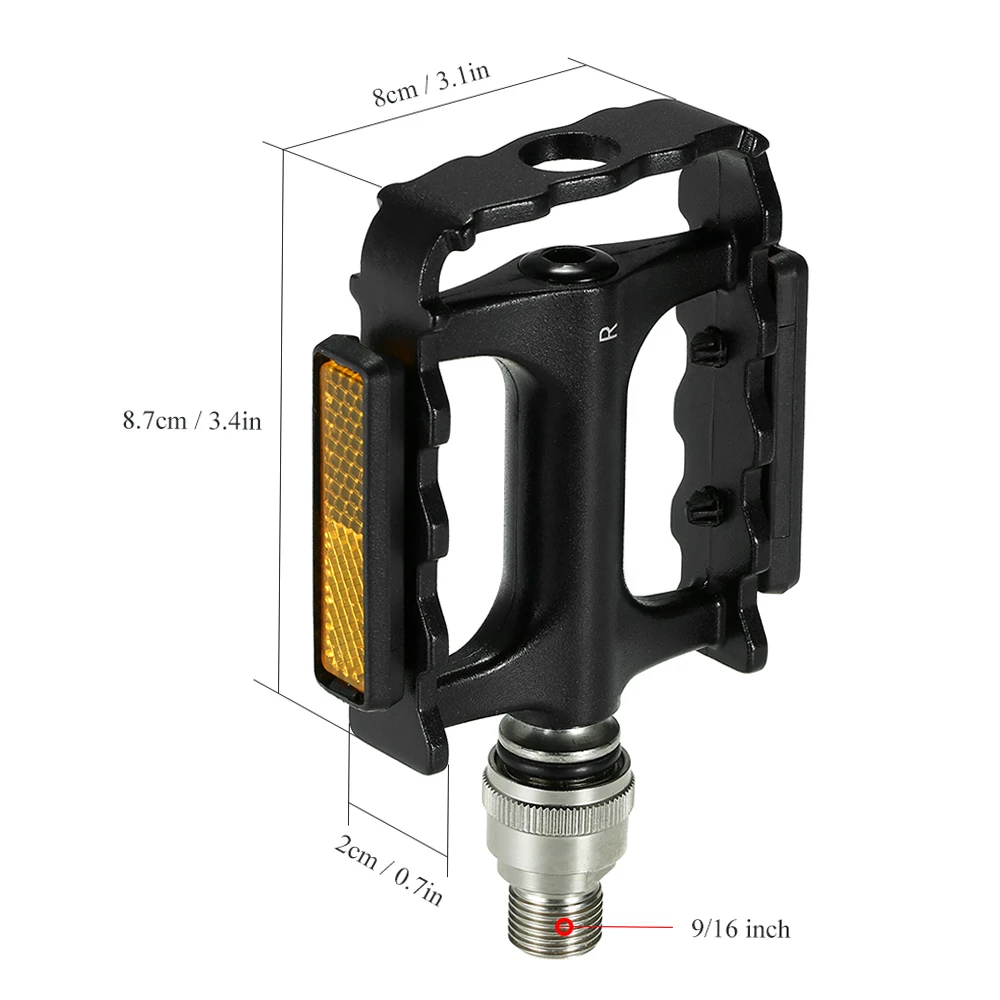 Lixada QR921 Bike Pedal Quick Release Bike Pedals with Pedal Extender Adapter for MTB Bike Bicycle Cycle Platform Pedal