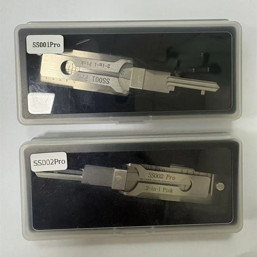 Lishi Style 2 in 1 2in1 SS001 SS002 PRO Tools for S-Groove Door Lock, Pro 2 in 1 Decoder and Pick Tools Locksmith Tools