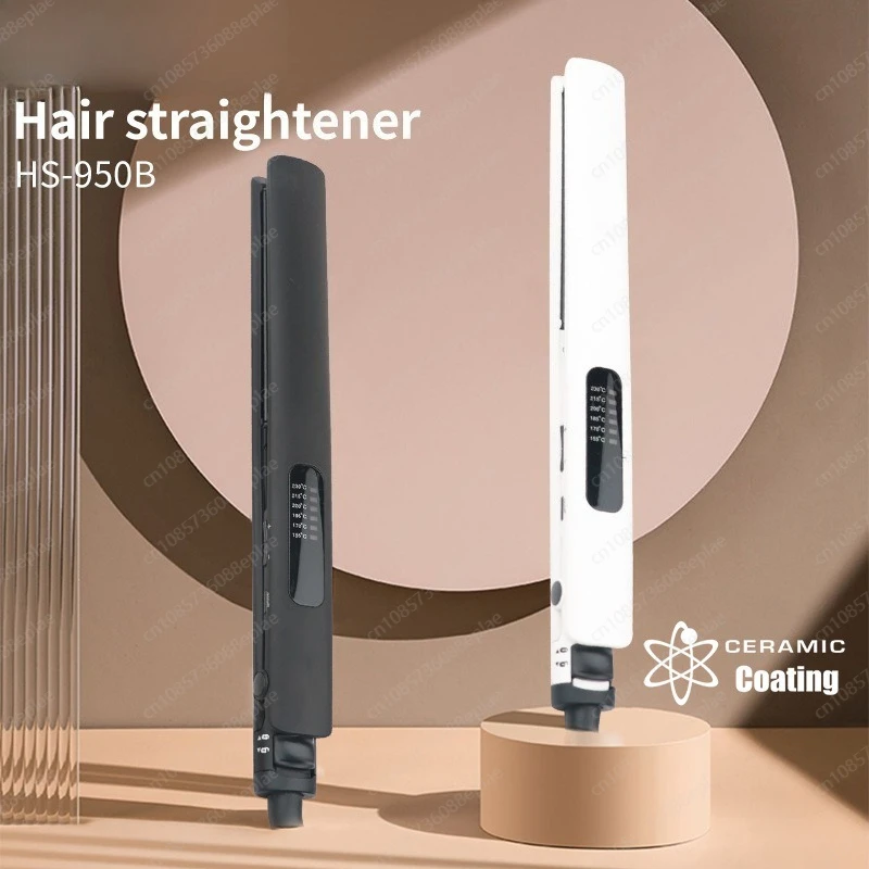Fast Heating Hair Styler Iron 3-in-1 Straightener Curler Wand for All Hair Types Wet to Dry 30s Ready