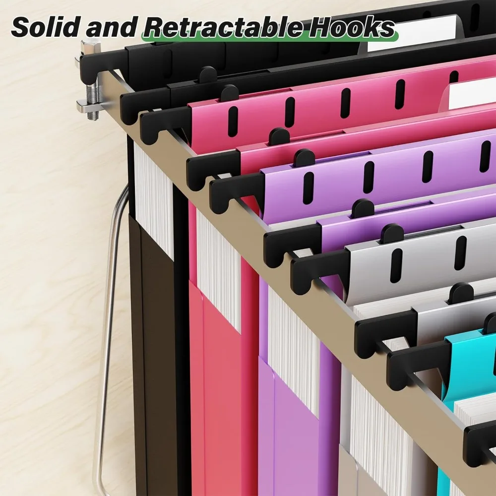 مجلدات ملفات معلقة بلاستيكية شديدة التحمل، توسيع 2 بوصة، 12 عبوة مع علامات تبويب لملفات المكتب #6