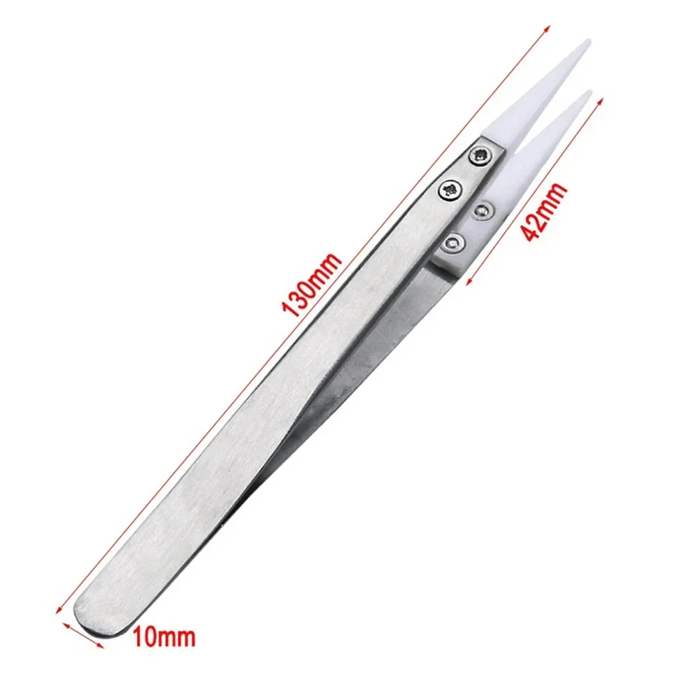 Ceramic Tweezers Heat Resistant Ceramic Tweezers with Replaceable Tips and Convenient Design for Precise Operations