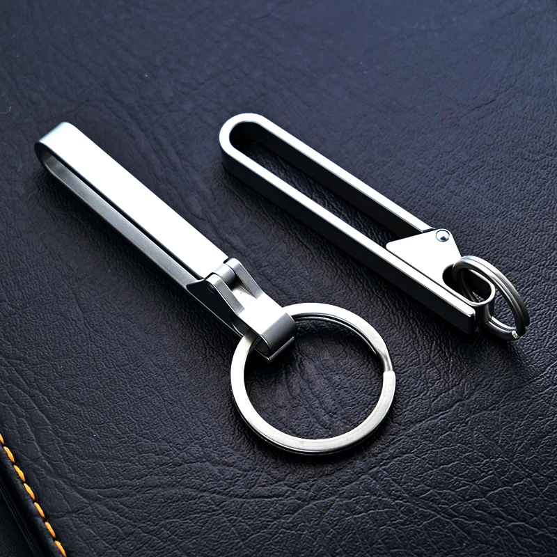 High Quality Titanium Alloy Belt Keychain Super Light Man Waist Hanging Car Key Chain Horseshoe Buckle Belt Hanging Buckle