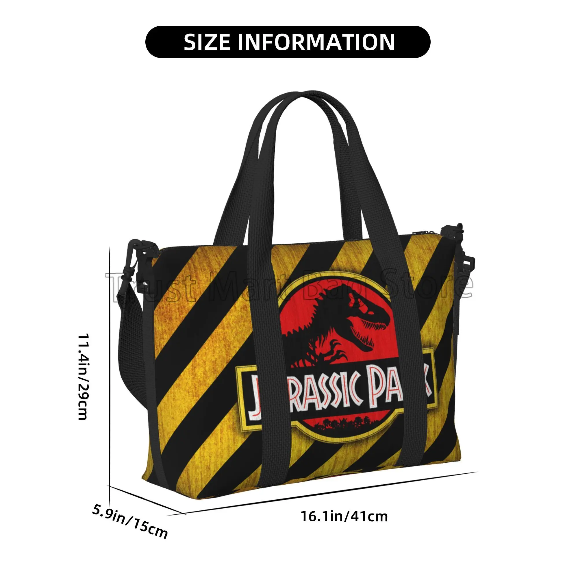 Jurassic Park Logo Print Torby marynarskie Unisex Przenośna wodoodporna torba podróżna na bagaż Weekender Overnight Tote Bag