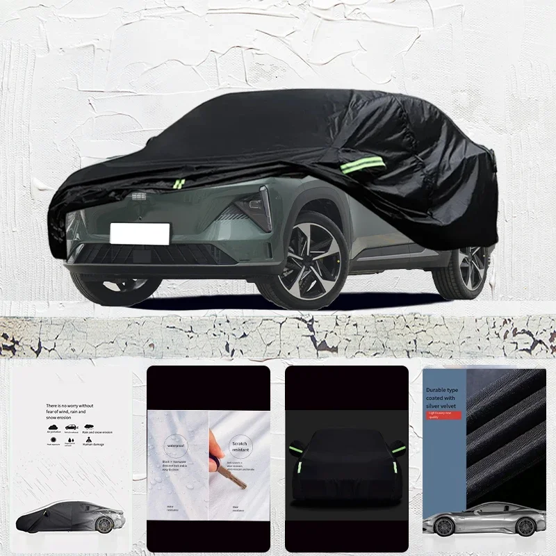 For geely galaxy l7 Car cover Exterior Car Cover Outdoor Protection Full Car Covers Waterproof Sunshade Anti UV Snow Cover Black