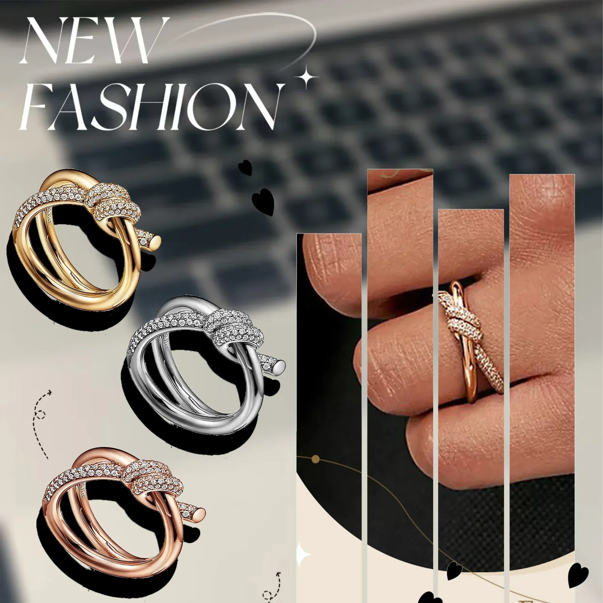 

S925 Silver Couple Confession, Proposal, Abstinence, Valentine's Day Gift for Girlfriend and Wife Office ladies' jewelry