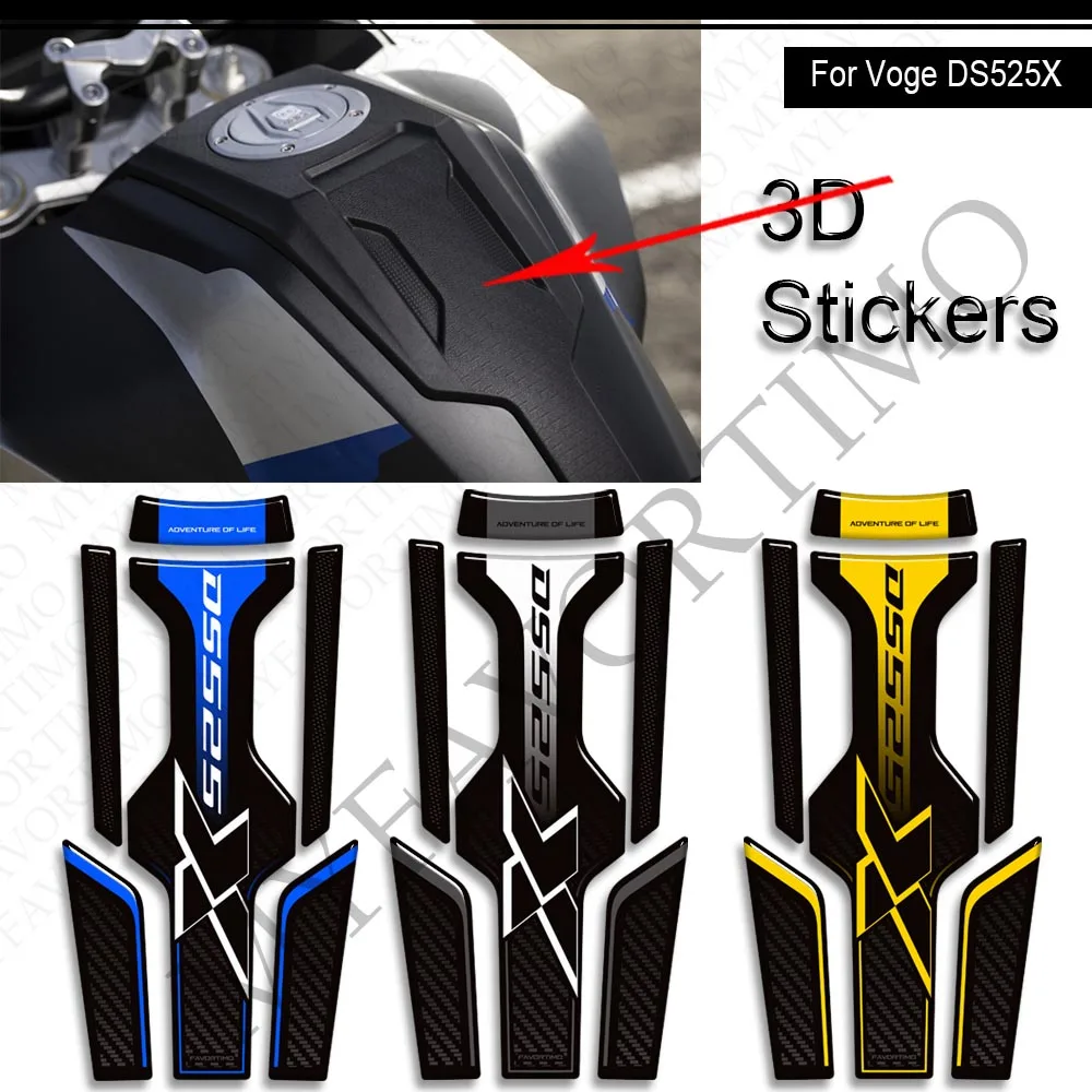 

Motorcycle For VOGE 525 DSX DS525X DS525 X DS 525X Adventure Tank Pad Gas Fuel Oil Protector Fairing Fender Handguard Stickers