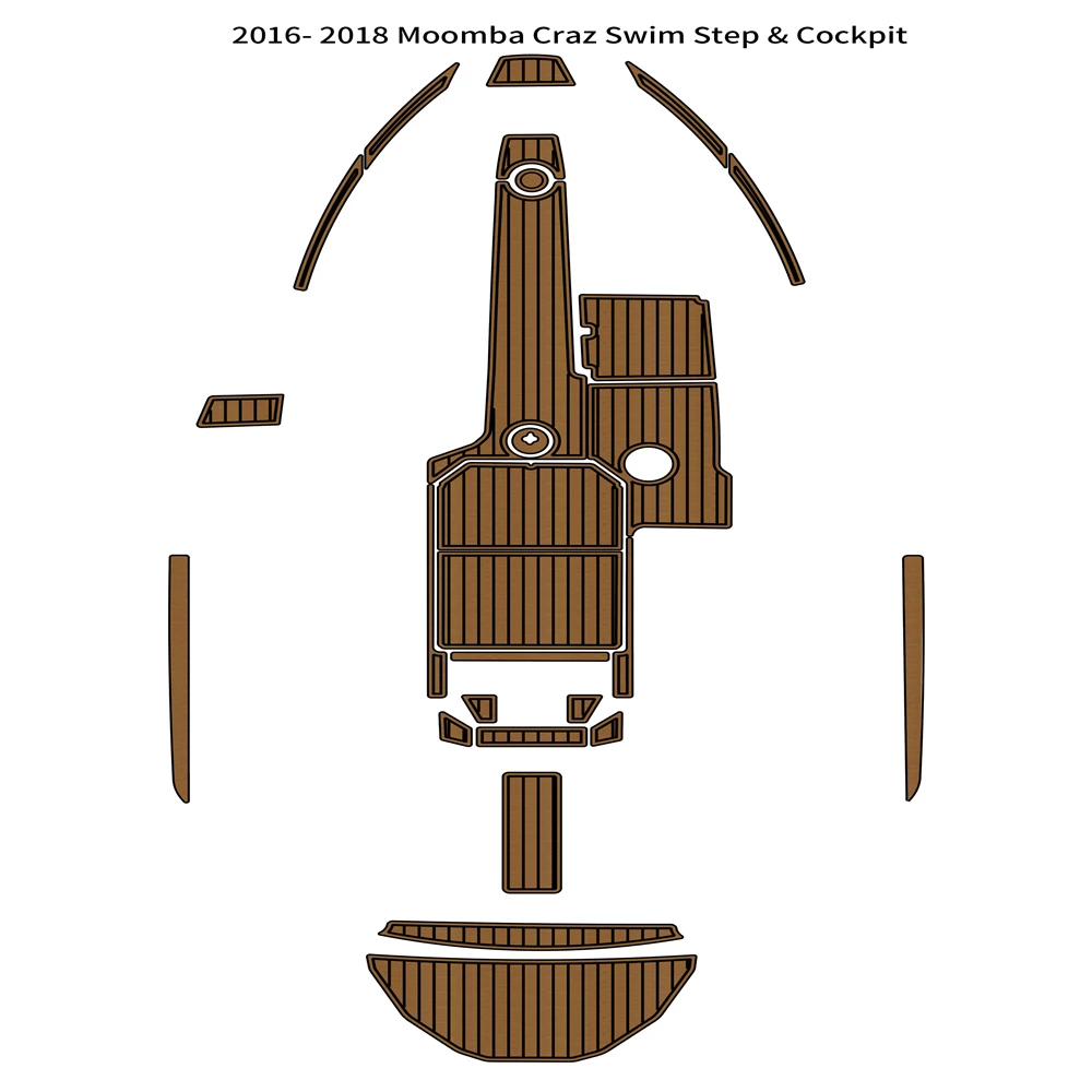 Swim Platform Cockpit Pad Boat EVA Teak Deck Flooring Mat For 2016-2018 Moomba Craz