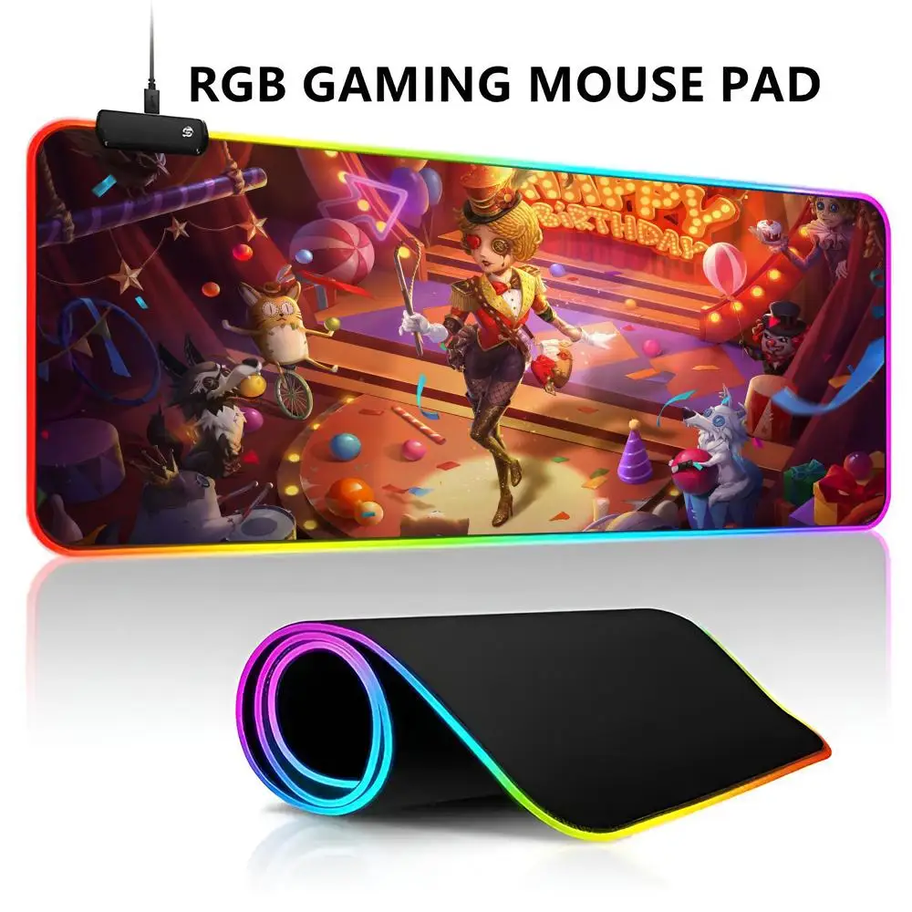 

Identity V Mouse Pad RGB LED Light Gaming Mousepad Waterproof Large Gamer Mouse Carpet Big Mause Keyboard Pad PC Desk Play Mat W