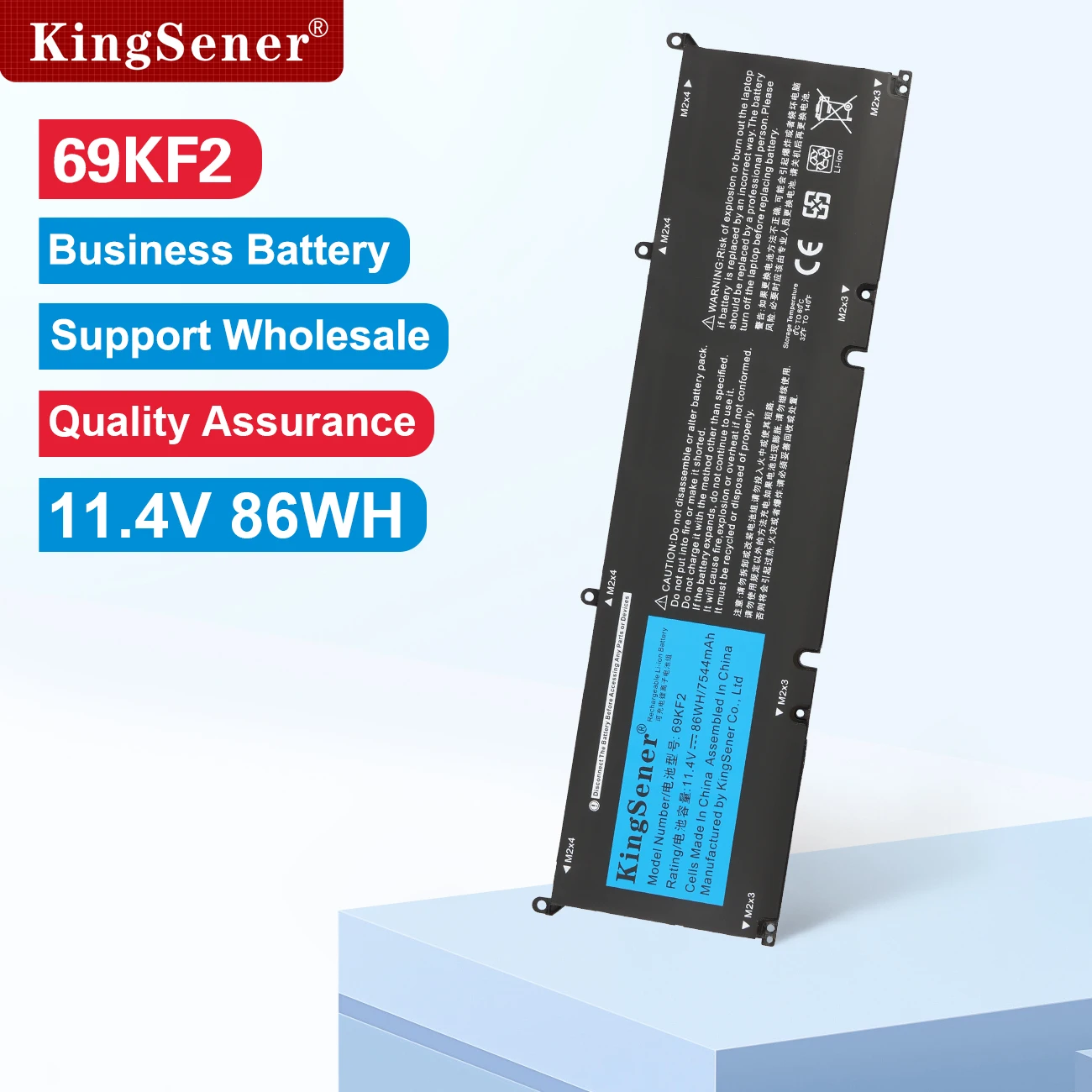 

69KF2 86WH Battery for DELL XPS 15 9500 9510 9520 9530 Precision 5550 5560 G15 5511 5520 5515 5521 G7 15 7500 P91F P87F