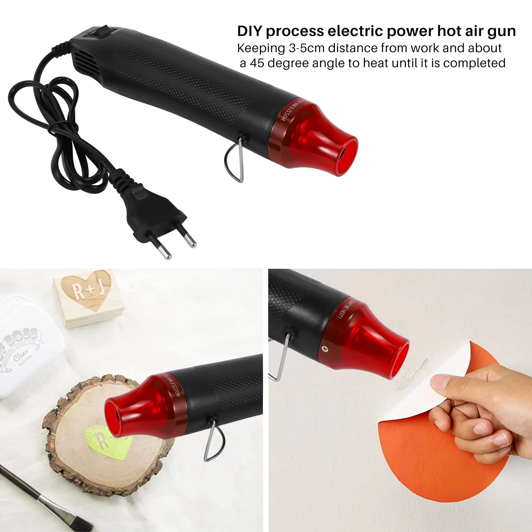LLCS-EU Plug 220V 300W DIY Mini Hot Air Heat Gun Tool For Wrapping Shrink Tubing Drying