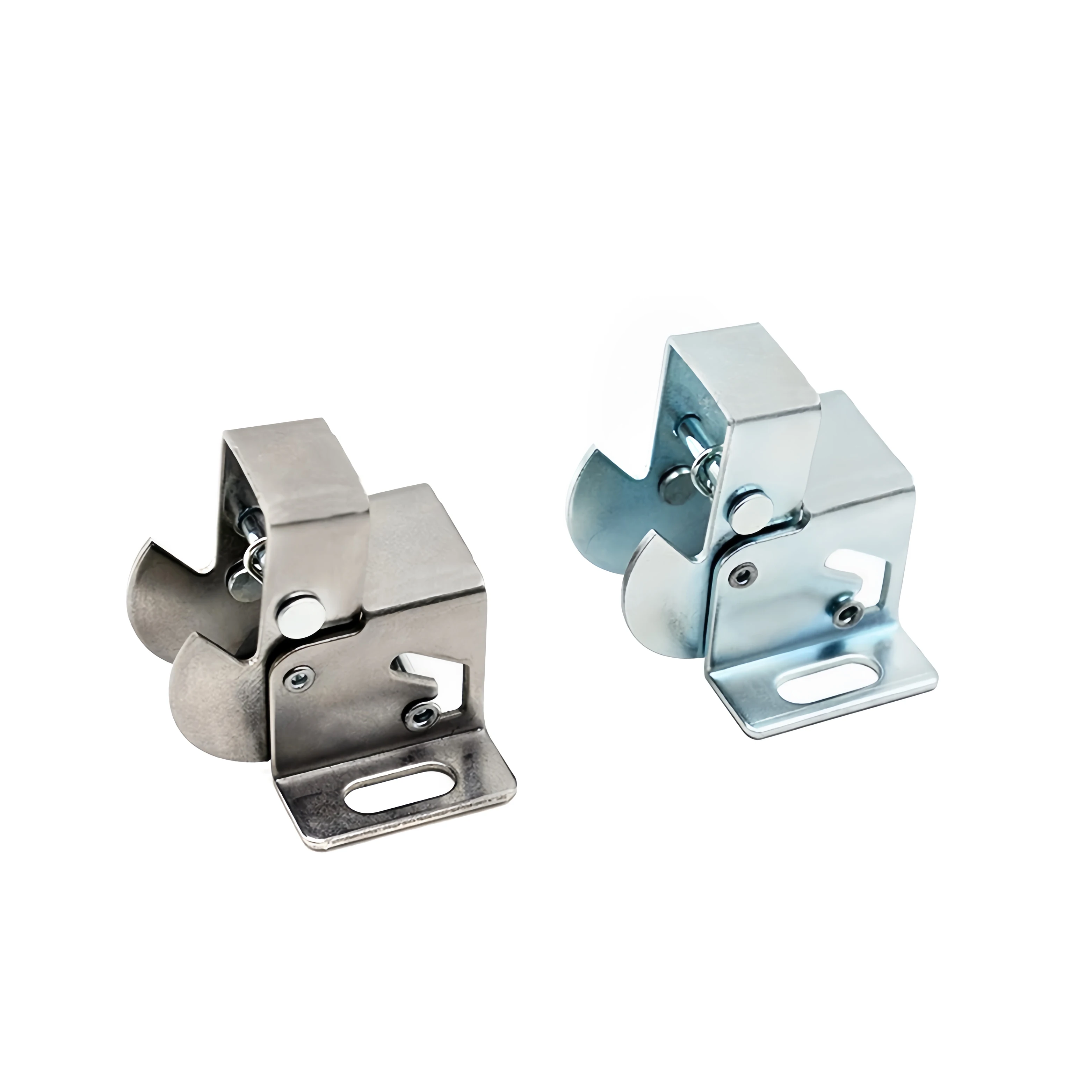 DK603 Stainless steel Self-locking Spring Clip Hidden Rebound Automatic door closing  Hasp Lock Latch Industrial Hardware