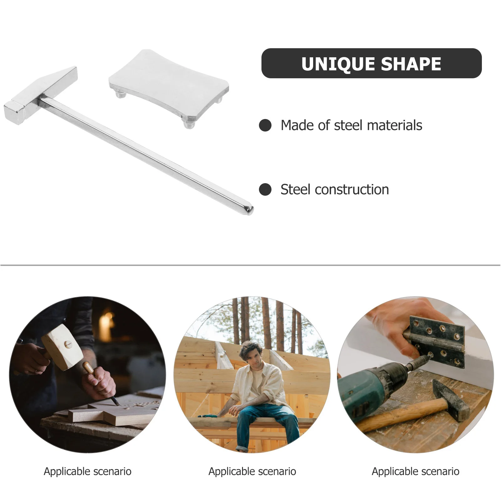 

1 set Small Multifunction Hand Tool Steel Square Head For Home Industrial Repair Mallet Metal Small Mallet Hammer Square Head