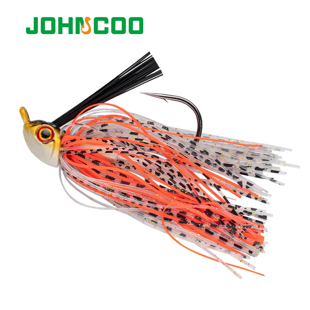 JOHNCOO 12g Spinner cebo Weedless Jighead Bass Jig cebo pesca señuelo Wobbler para aparejos de pesca de lubina